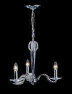 Diyas Niobe 3 Light Pendant Light in Polished Chrome with Crystal