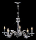Diyas Niobe 5 Light Pendant Light in Polished Chrome with Crystal