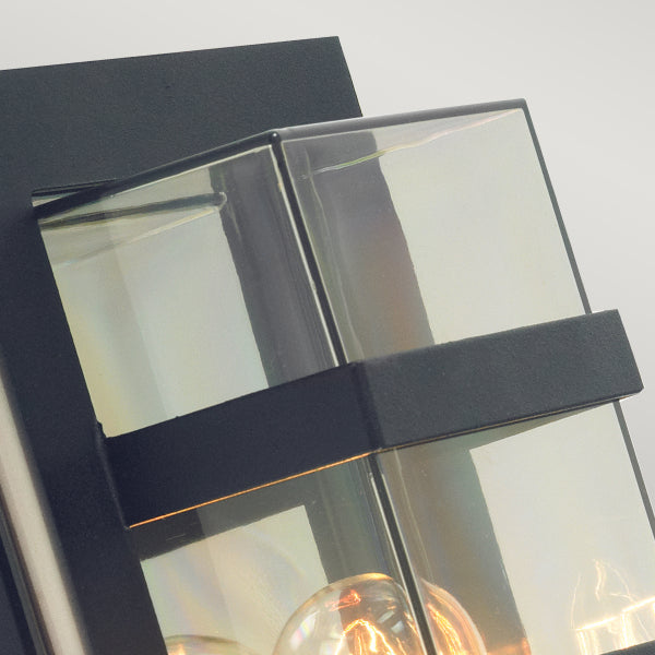 Norlys Boden Outdoor Wall Light in Black with Clear Glass