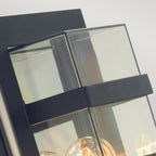 Norlys Boden Outdoor Wall Light in Black with Clear Glass