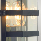 Norlys Boden Outdoor Wall Light in Black with Clear Glass