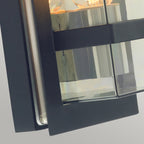 Norlys Boden Outdoor Wall Light in Black with Clear Glass