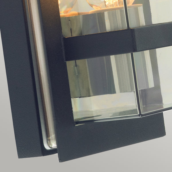 Norlys Boden Outdoor Wall Light in Black with Clear Glass