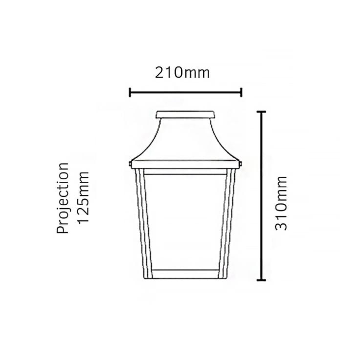 Norlys Chelsea Outdoor Half Wall Lantern