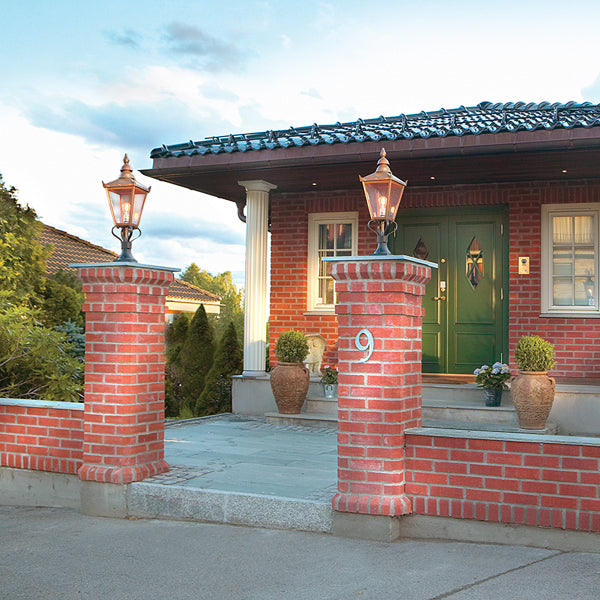 Norlys Chelsea Outdoor Pedestal Lantern in Copper