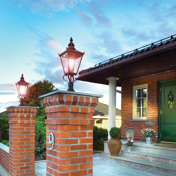Norlys Chelsea Outdoor Pedestal Lantern in Copper