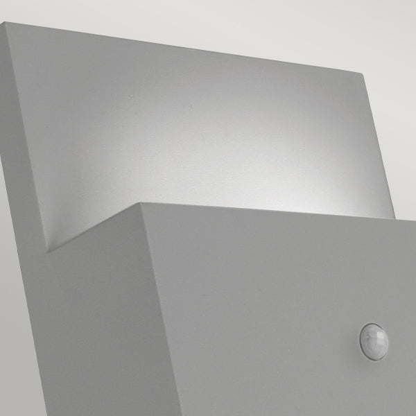 Norlys Geneve 1 Light Wall Light with PIR Aluminium GENEVE-PIR-ALU