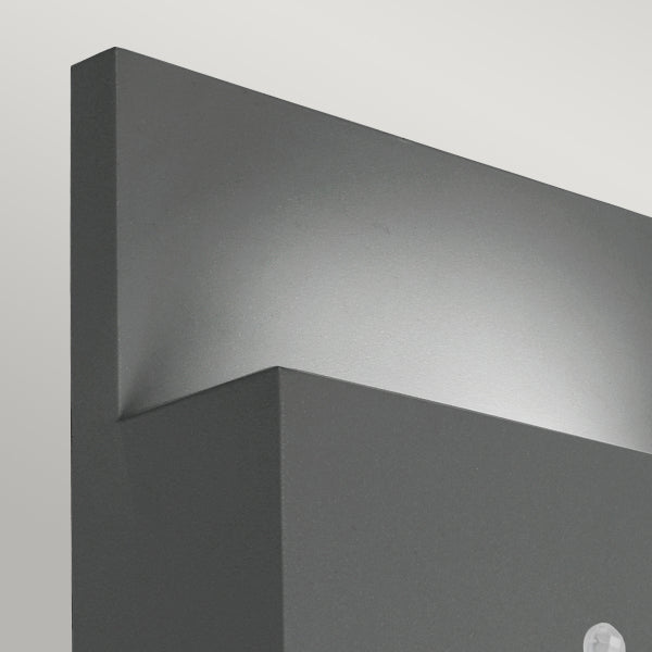Norlys Geneve 1 Light Wall Light with PIR Graphite GENEVE-PIR-GRA