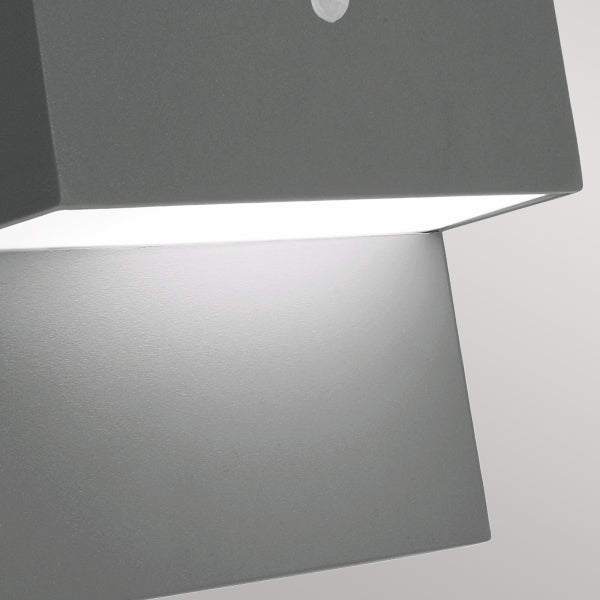 Norlys Geneve 1 Light Wall Light with PIR Graphite GENEVE-PIR-GRA