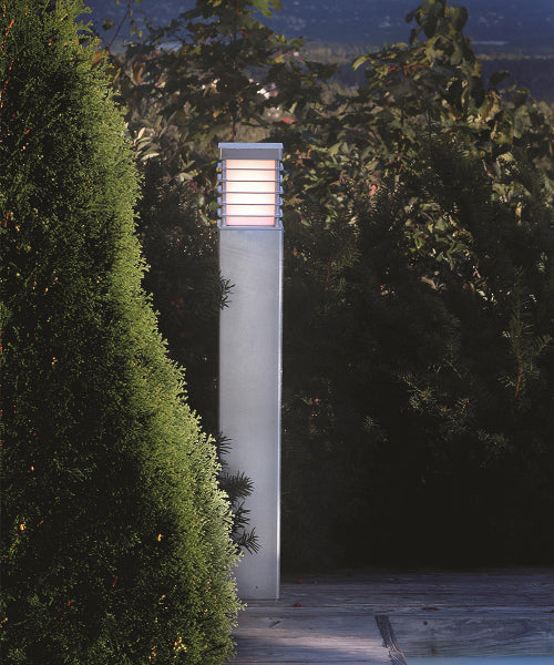 Norlys Halmstad Large Outdoor Bollard in Galvanized Finish