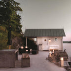 Norlys Halmstad Small Outdoor Bollard in Galvanized Finish