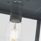 Norlys Lofoten Cube Outdoor Flush Ceiling Light in Black