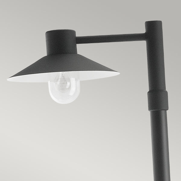 Norlys Lund 1 Light Outdoor Lamp Post in Black