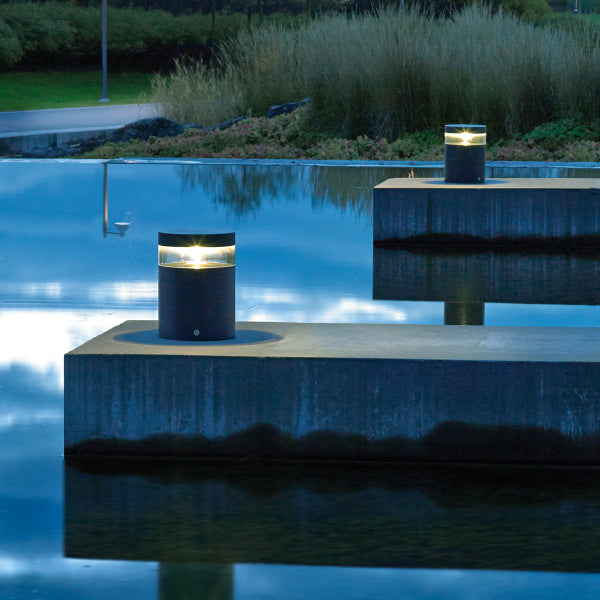 Norlys Stavanger Small Outdoor Bollard in Graphite