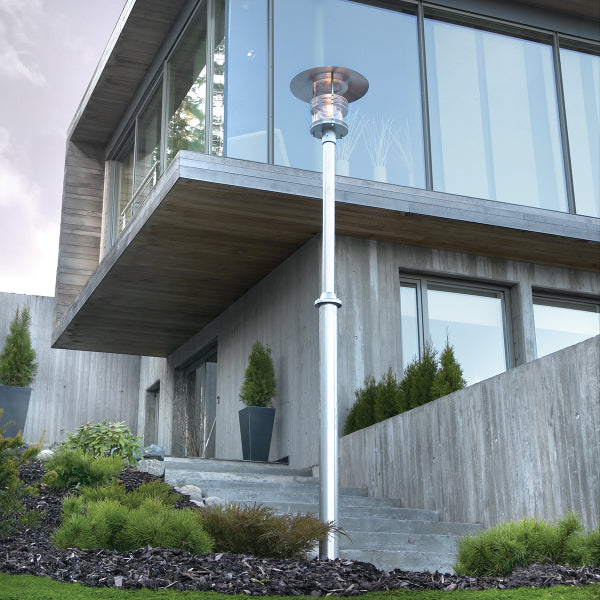 Norlys Stockholm Large Outdoor Single Post in Galvanised Finish