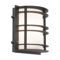 Norlys Stockholm Outdoor Flush Light in Black with Opal Shade