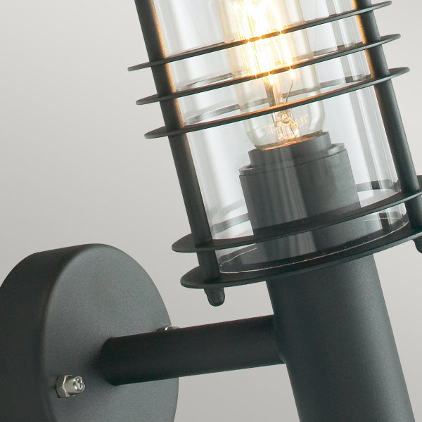 Norlys Stockholm Outdoor Wall Lantern in Black