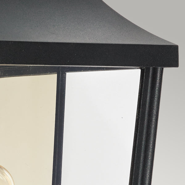 Norlys Turin Outdoor Half Wall Lantern in Black