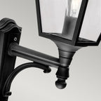 Norlys Turin Outdoor Up Wall Lantern in Black