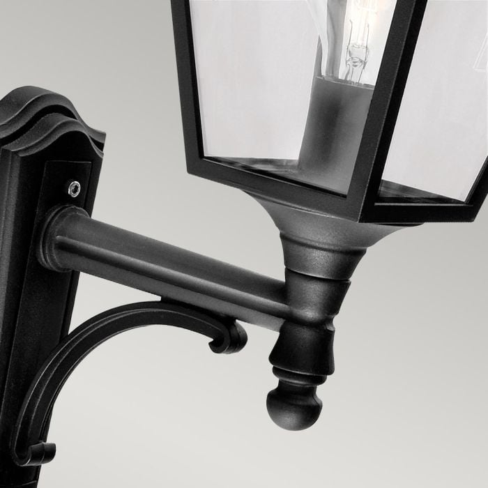 Norlys Turin Outdoor Up Wall Lantern in Black