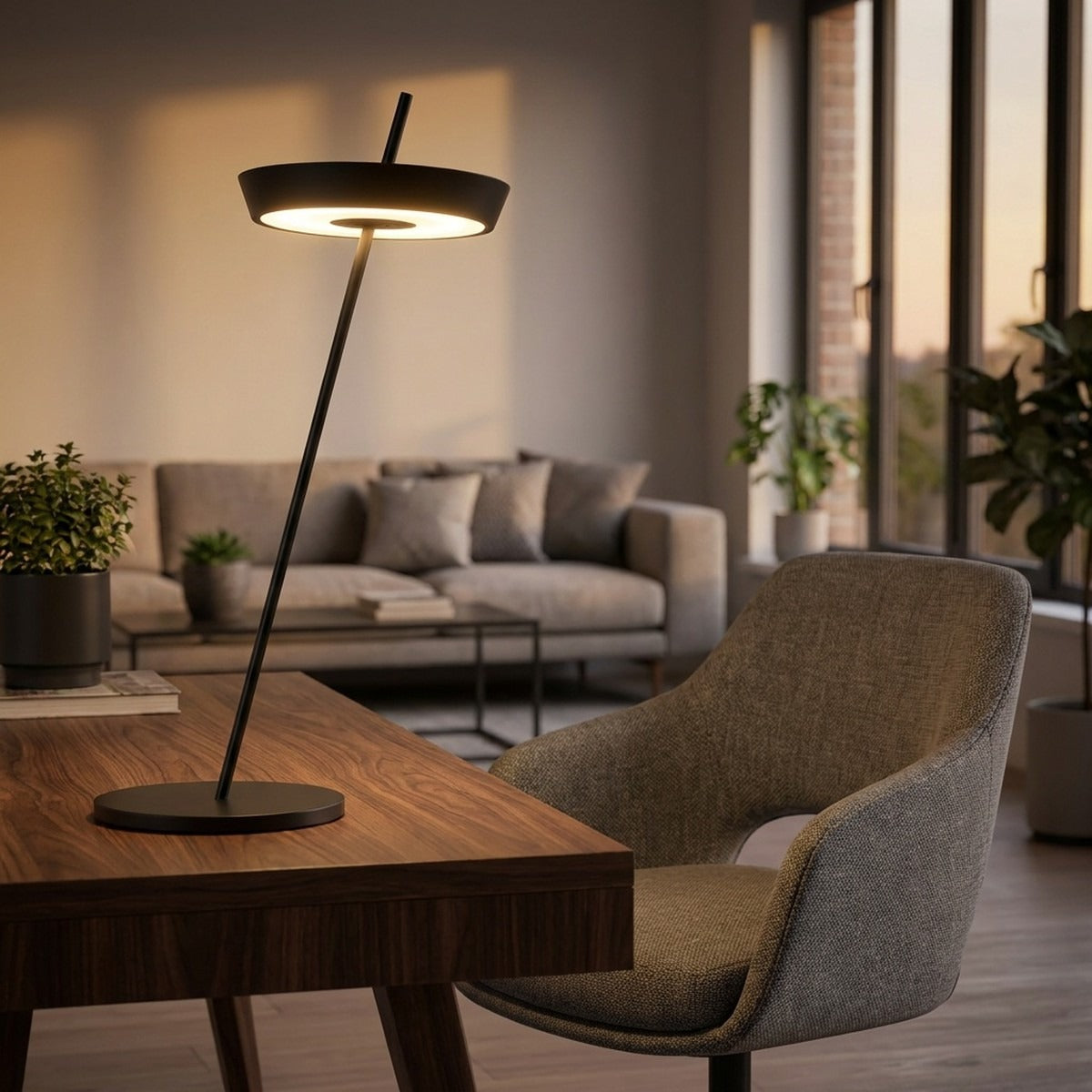 Novena Anello Desk Cordless Rechargeable Desk Lamp by Serge Cornelissen, Black