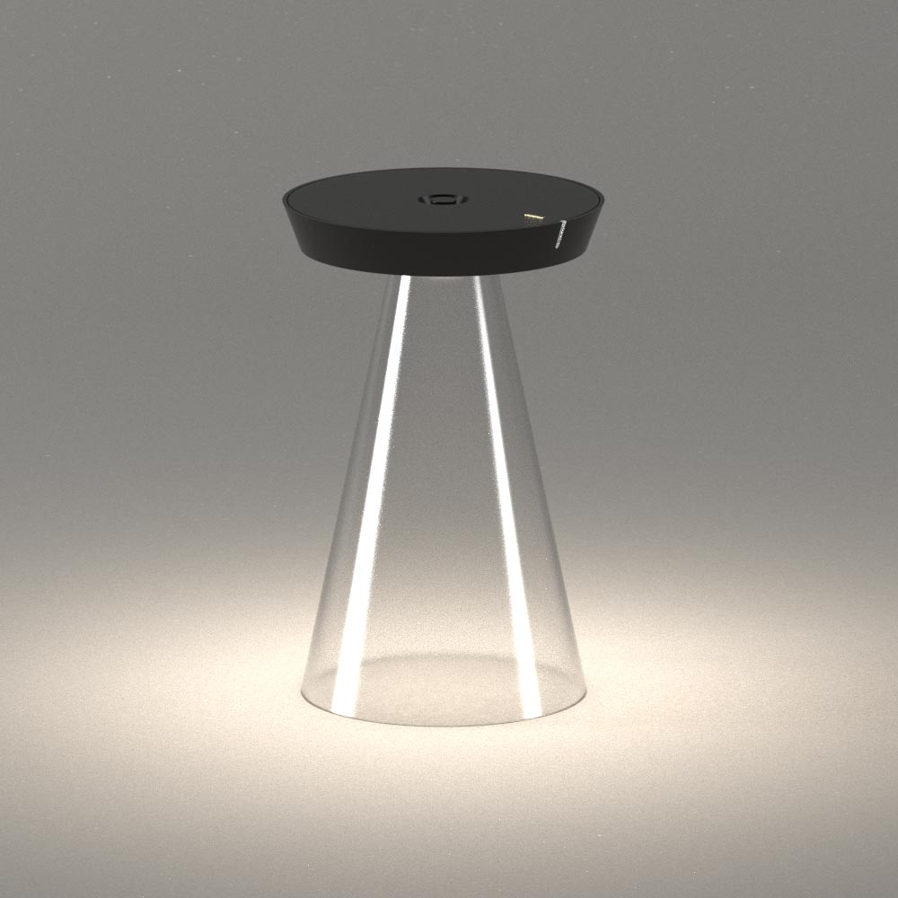 Novena Anello Glass Cordless Rechargeable Table Lamp by Serge Cornelissen