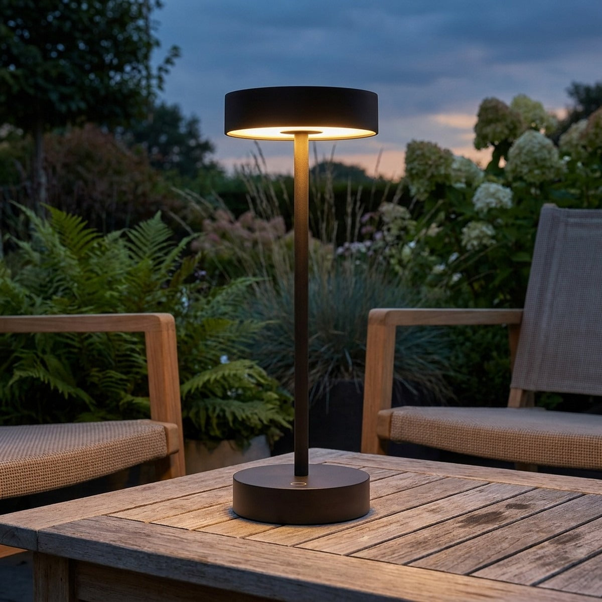 Novena Asta Cordless Rechargeable Table Lamp, Black