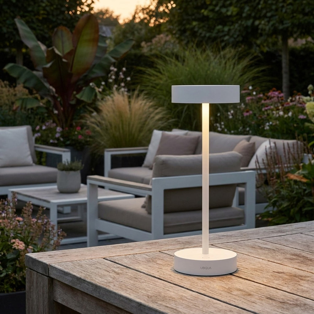Novena Asta Cordless Rechargeable Table Lamp, White