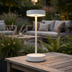 Novena Asta Pro IP65 Cordless Rechargeable Outdoor Table Lamp, Glossy White
