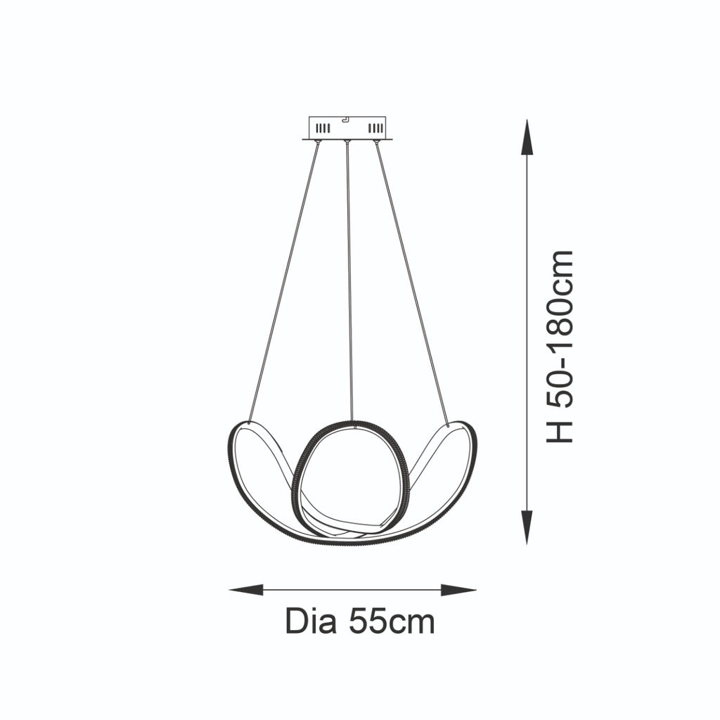 Novena Boas Single Pendant Light Textured Black Clear Faceted Acrylic