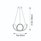 Novena Boas Single Pendant Light Textured Black Clear Faceted Acrylic