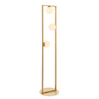 Novena Bromos 3 Light Floor Lamp Brushed Gold Gloss Opal Glass