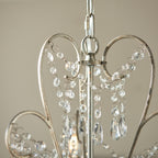 Novena Cafede 3 Light Pendant Light Aged Silver Clear Cut Glass