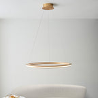 Novena Capela 1 Light Ring Pendant Light Satin Gold Paint White Silicone