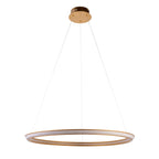 Novena Capela 1 Light Ring Pendant Light Satin Gold Paint White Silicone