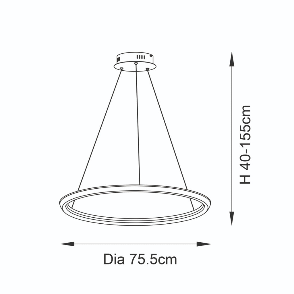Novena Capela 1 Light Ring Pendant Light Satin Gold Paint White Silicone