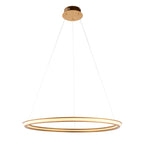Novena Capela 1 Light Ring Pendant Light Satin Gold Paint White Silicone