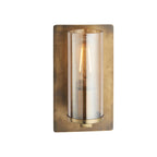 Novena Caroli 1 Light Wall Light Antique Brass Clear Glass