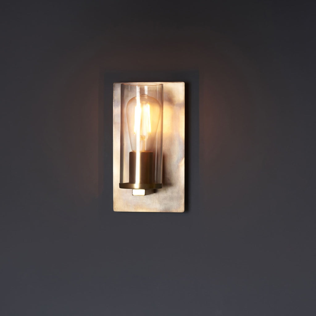 Novena Caroli 1 Light Wall Light Bronze Clear Glass