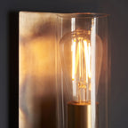 Novena Caroli 1 Light Wall Light Bronze Clear Glass