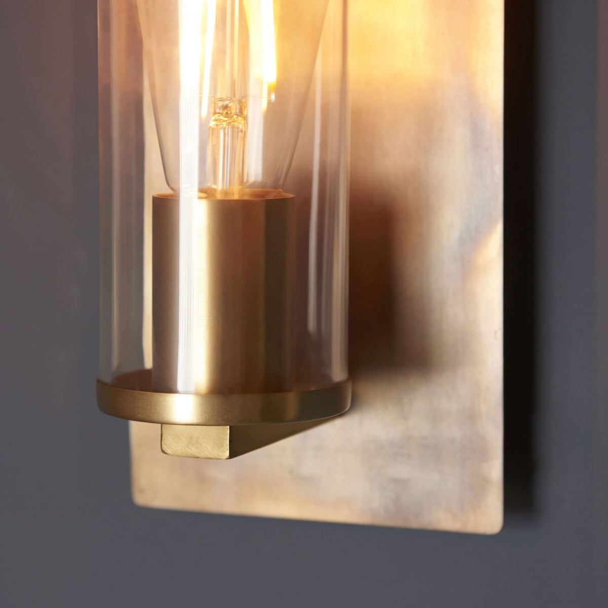 Novena Caroli 1 Light Wall Light Bronze Clear Glass