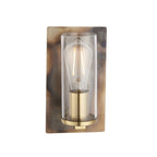 Novena Caroli 1 Light Wall Light Bronze Clear Glass