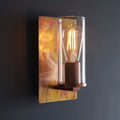 Novena Caroli 1 Light Wall Light Copper Clear Glass