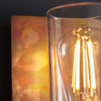 Novena Caroli 1 Light Wall Light Copper Clear Glass