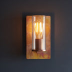 Novena Caroli 1 Light Wall Light Copper Clear Glass