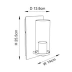 Novena Caroli 1 Light Wall Light Hammered Brass Clear Glass