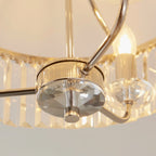 Novena Caroli 3 Light Semi Flush Ceiling Light Clear Cut Glass in Bright Nickel Plate