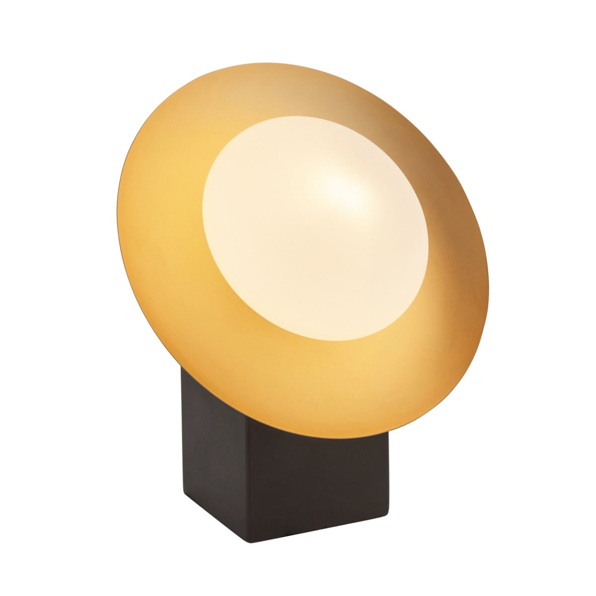 Novena Celada 1 Light Table Lamp Gold Dark Bronze with Opal Glass