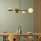 Novena Celada 4 Light Pendant Light Gold Dark Bronze with Opal Glass
