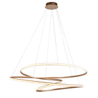 Novena Cervos Extra Large Spiral 1 Light Pendant Light Satin Gold White Silicone